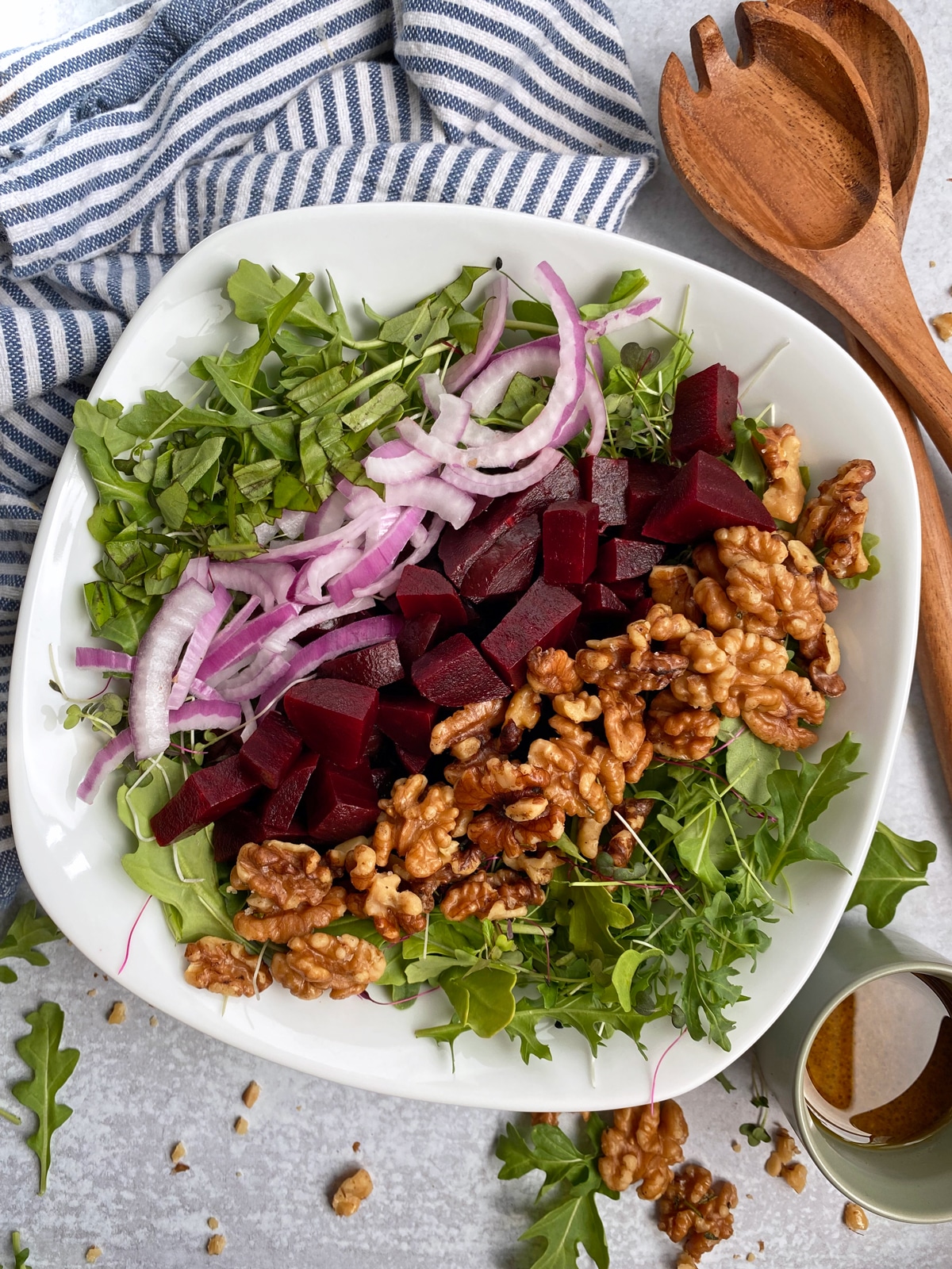 ingredients in salad bowl (not mixed)