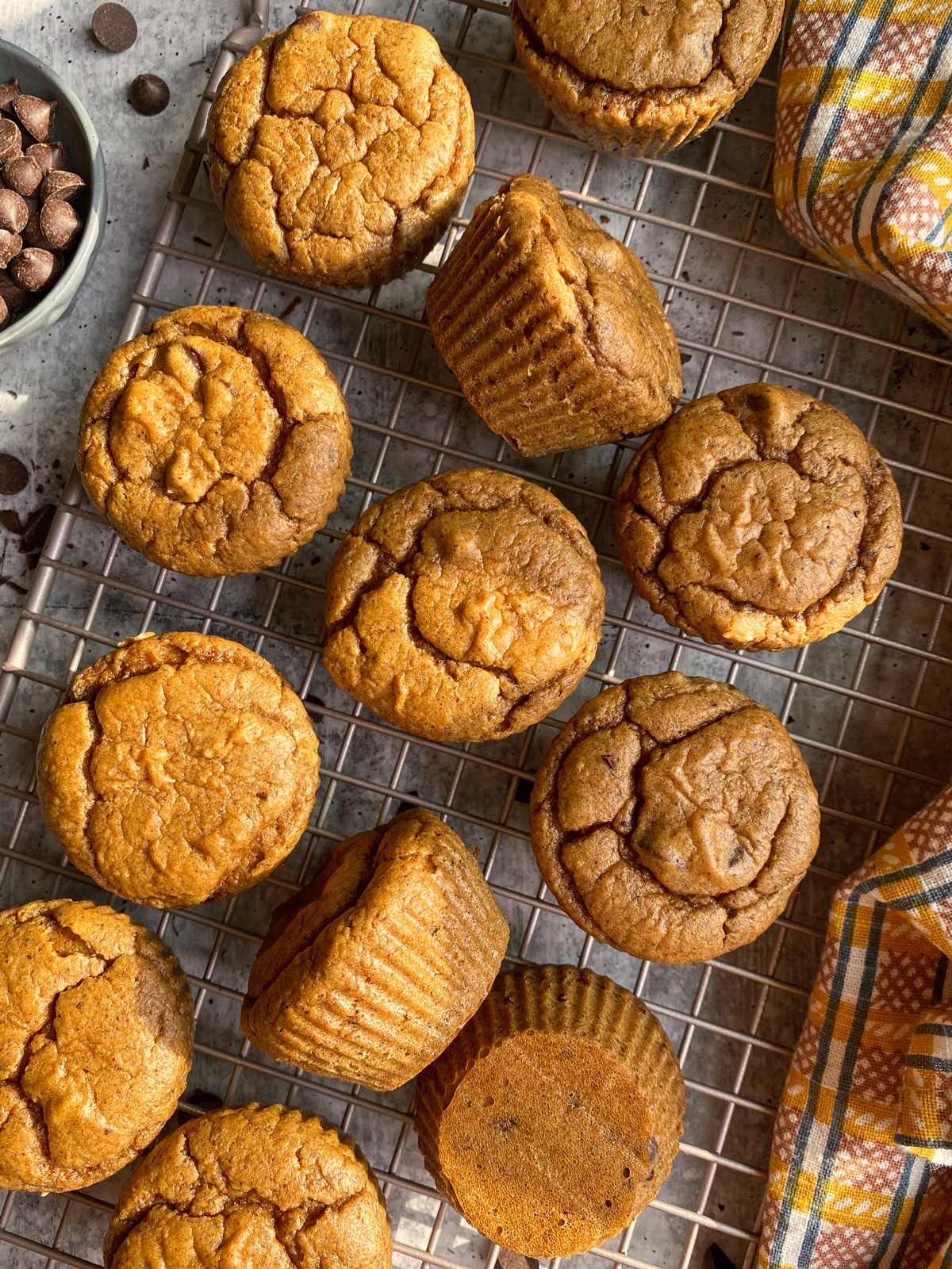 muffins on wire cooling rack