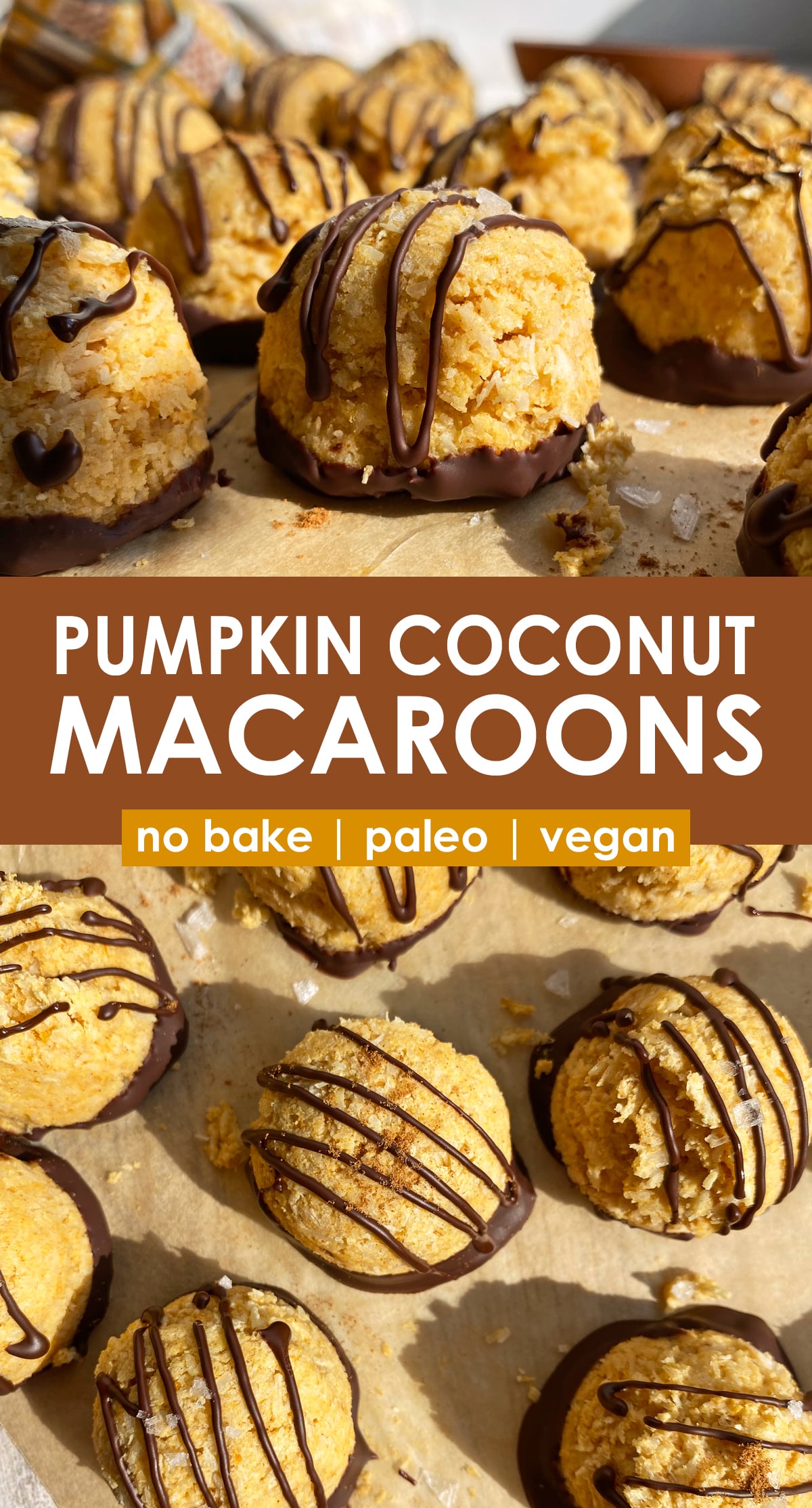 pinterest image for pumpkin coconut macaroons