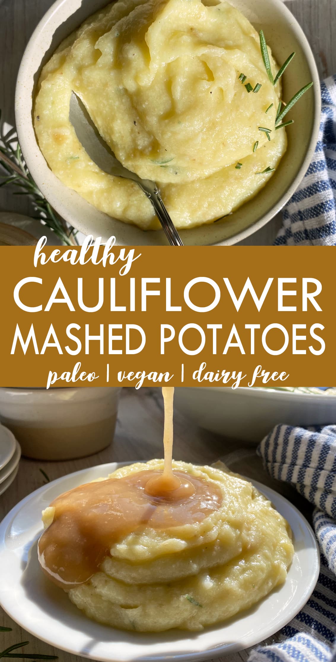 pinterest image for healthy cauliflower mashed potatoes