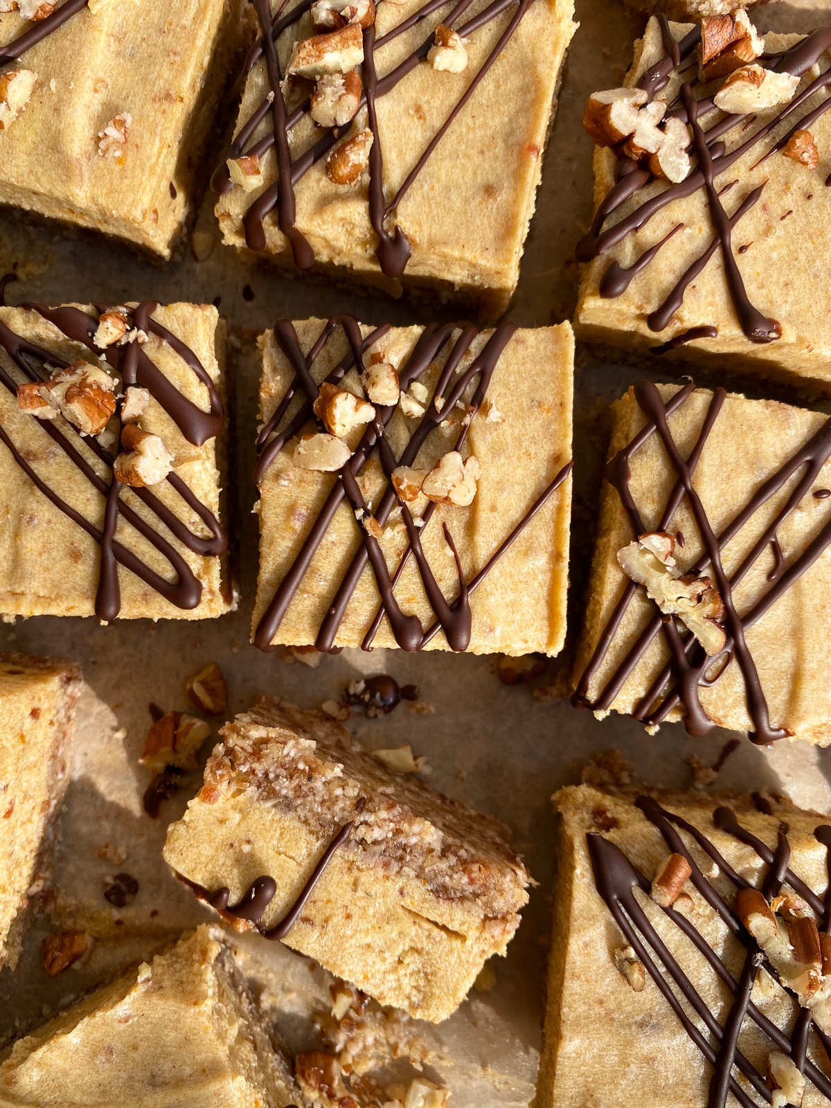 No bake pumpkin bars.