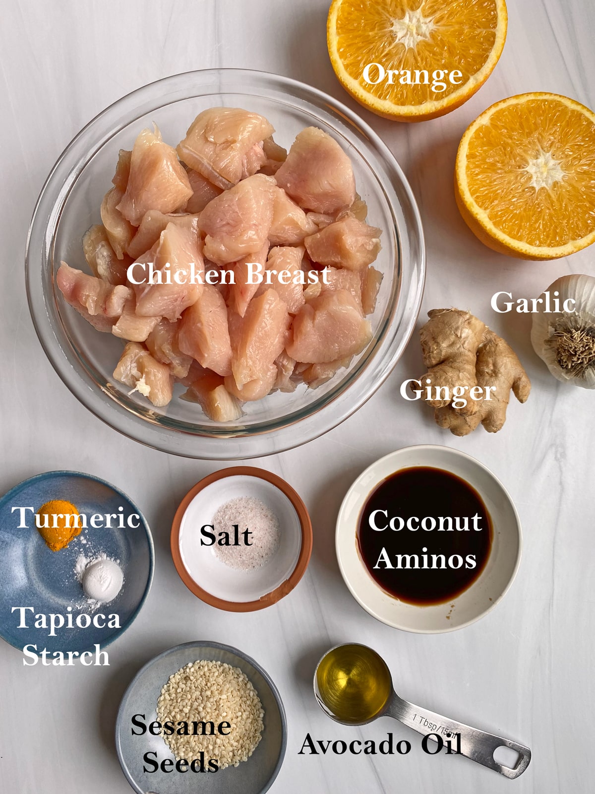 ingredients in paleo orange chicken