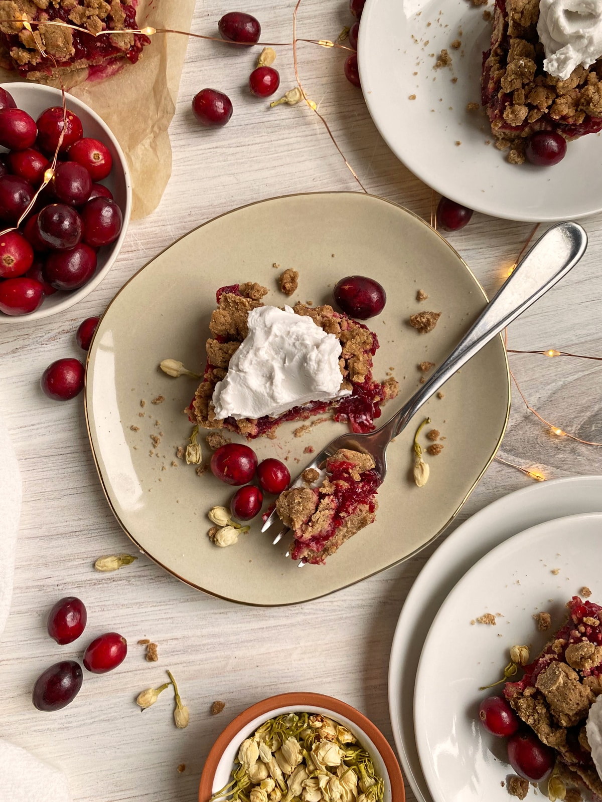 top-view-of-cranberry-bars-on-plate