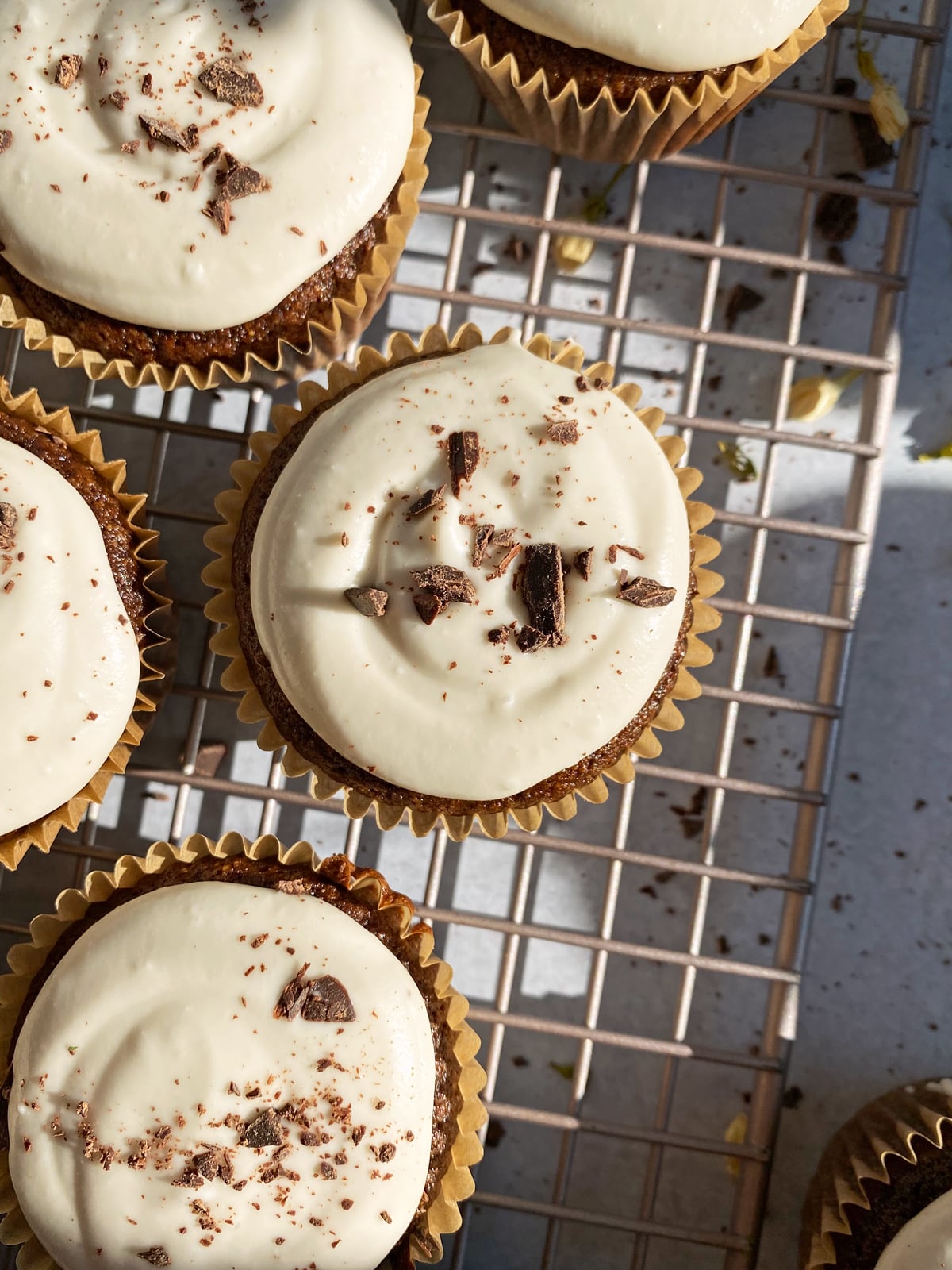 top view of cupcakes