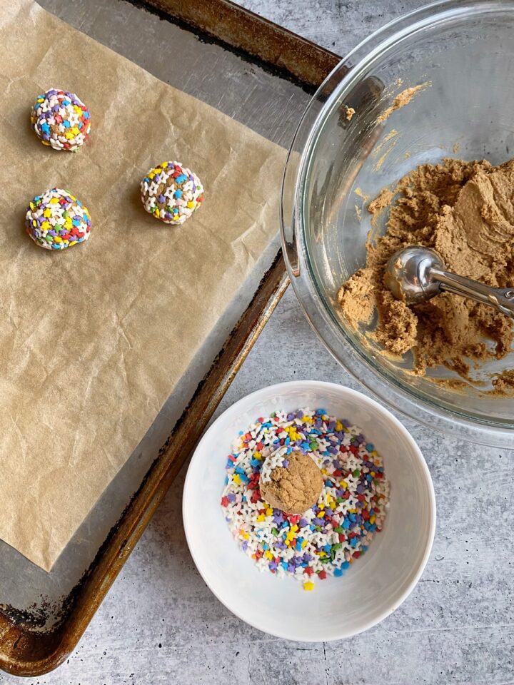 Birthday Cake Protein Cookies (Gluten Free) - Bake It Paleo