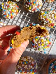 Birthday Cake Protein Cookies (Gluten Free) - Bake It Paleo