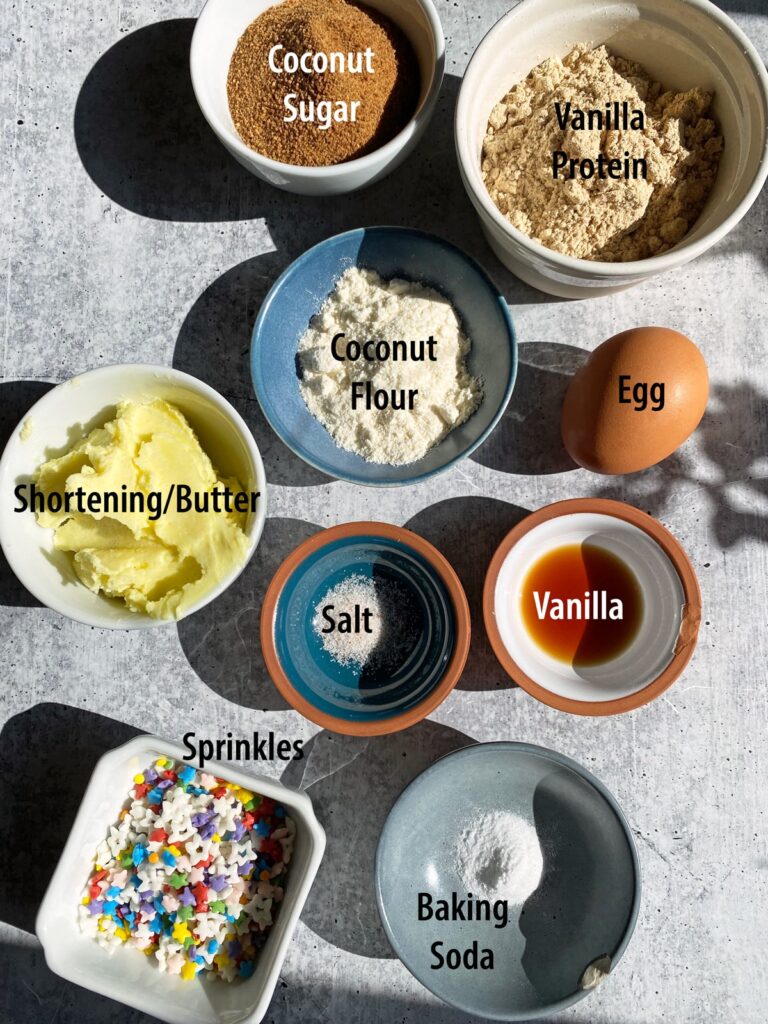 Birthday Cake Protein Cookies (Gluten Free) - Bake It Paleo