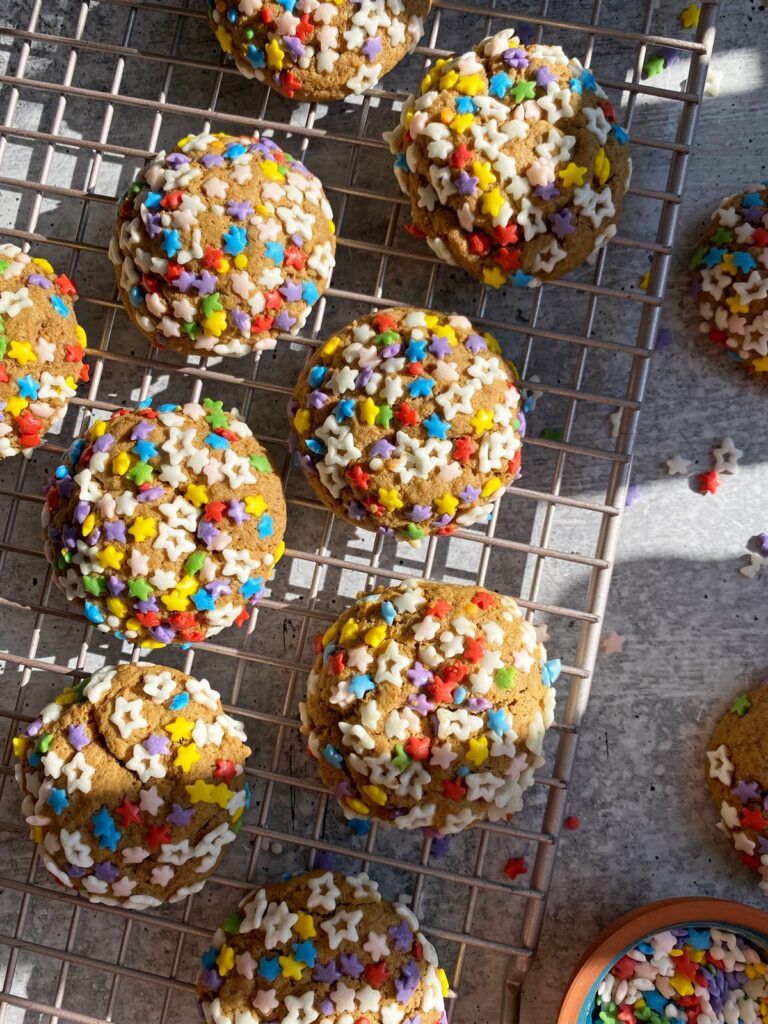 Birthday Cake Protein Cookies (Gluten Free) - Bake It Paleo