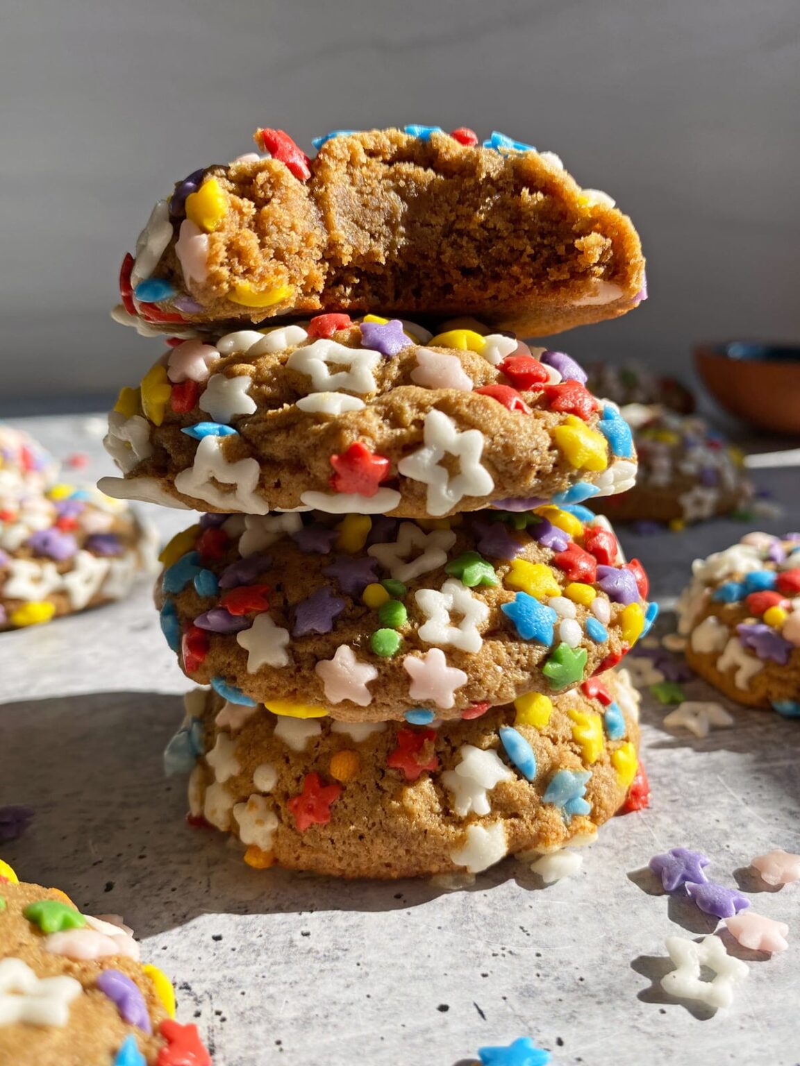Birthday Cake Protein Cookies (Gluten Free) - Bake It Paleo