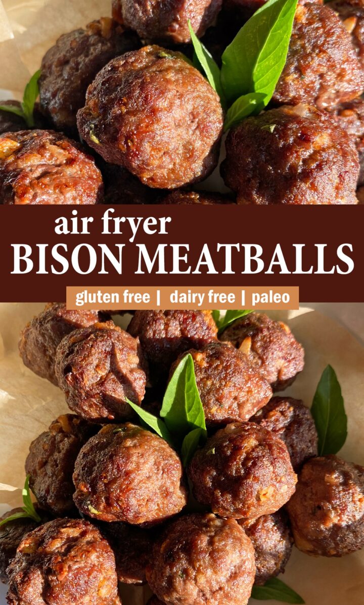 Paleo Bison Meatballs (Air Fryer) Bake It Paleo