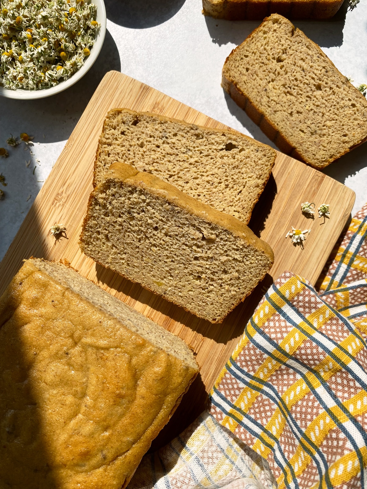 paleo plantain bread on cutting board