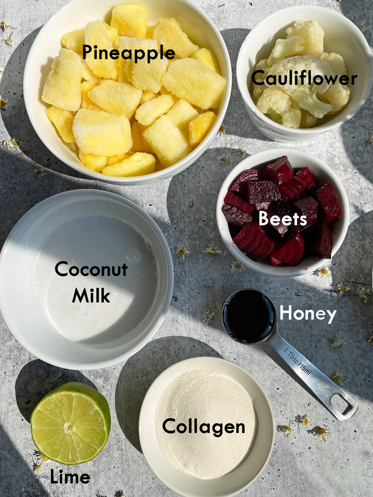 ingredients in pineapple beet smoothie