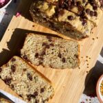 Paleo zucchini bread on cutting board.