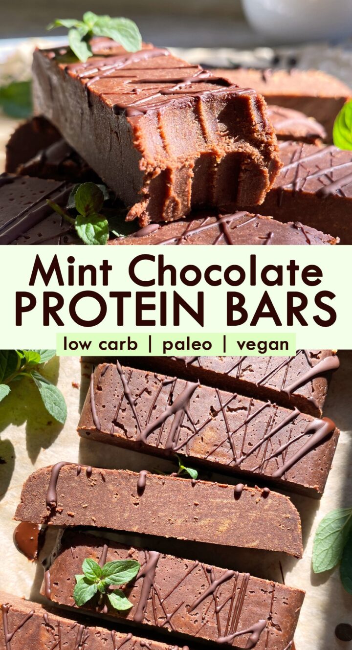 Mint Chocolate Protein Bar Recipe (Low Carb) Bake It Paleo