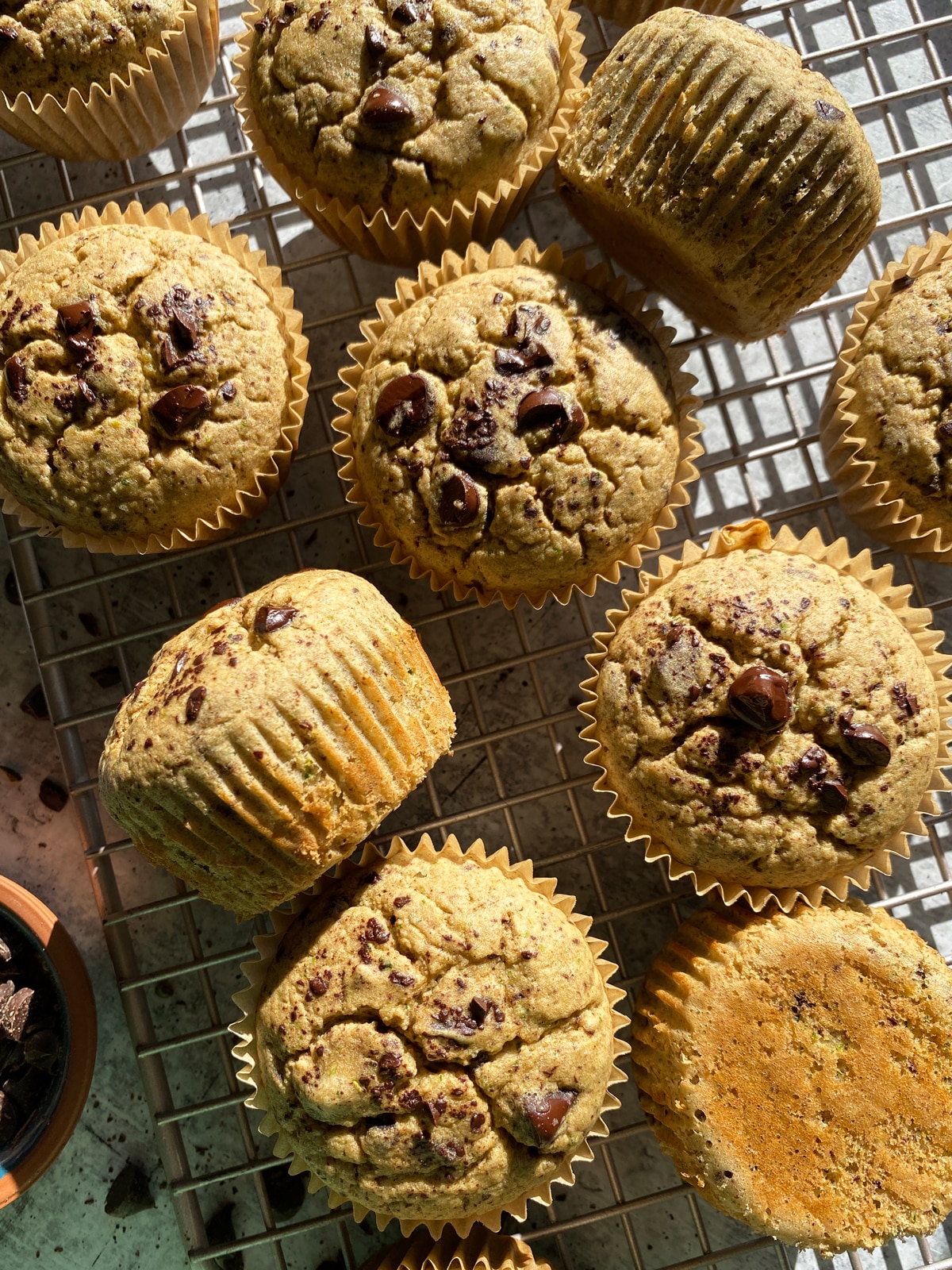 Zucchini Banana Buckwheat Muffins