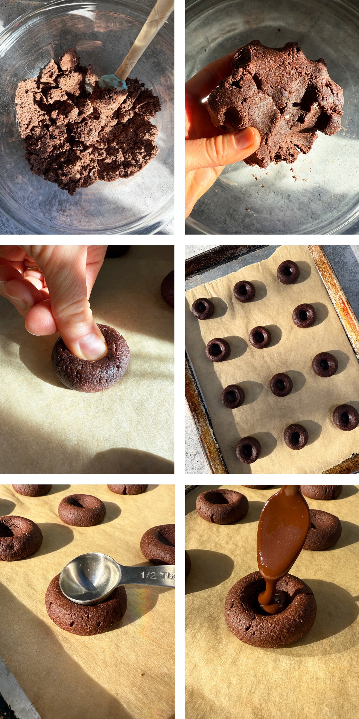 Making the cookies.