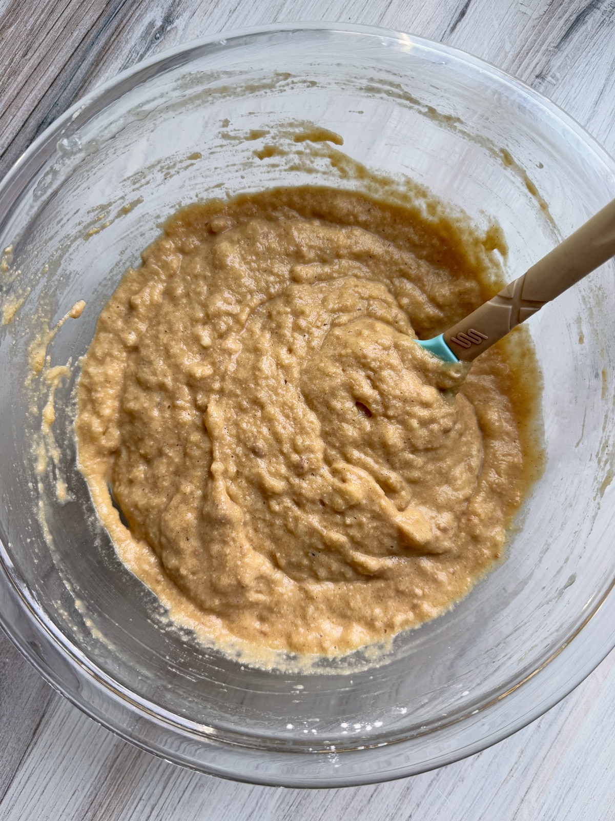 Batter in mixing bowl.