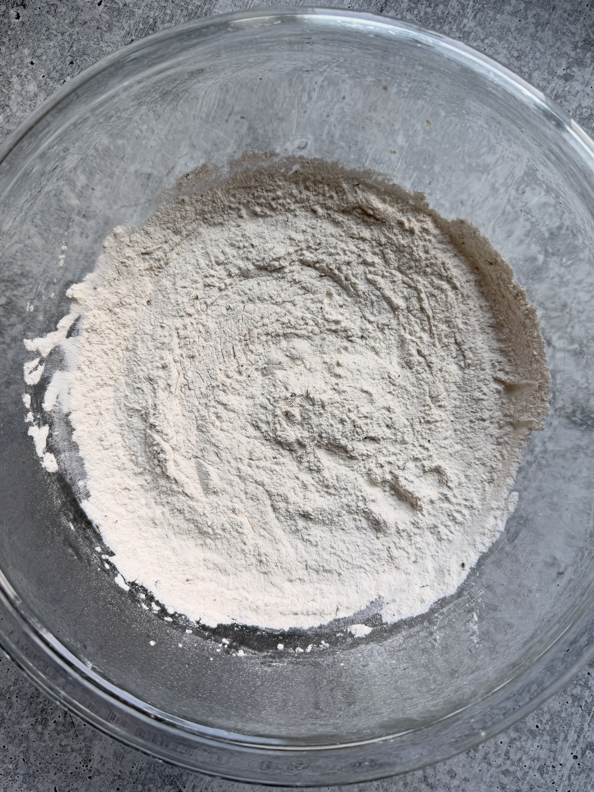 Combined dry ingredients.