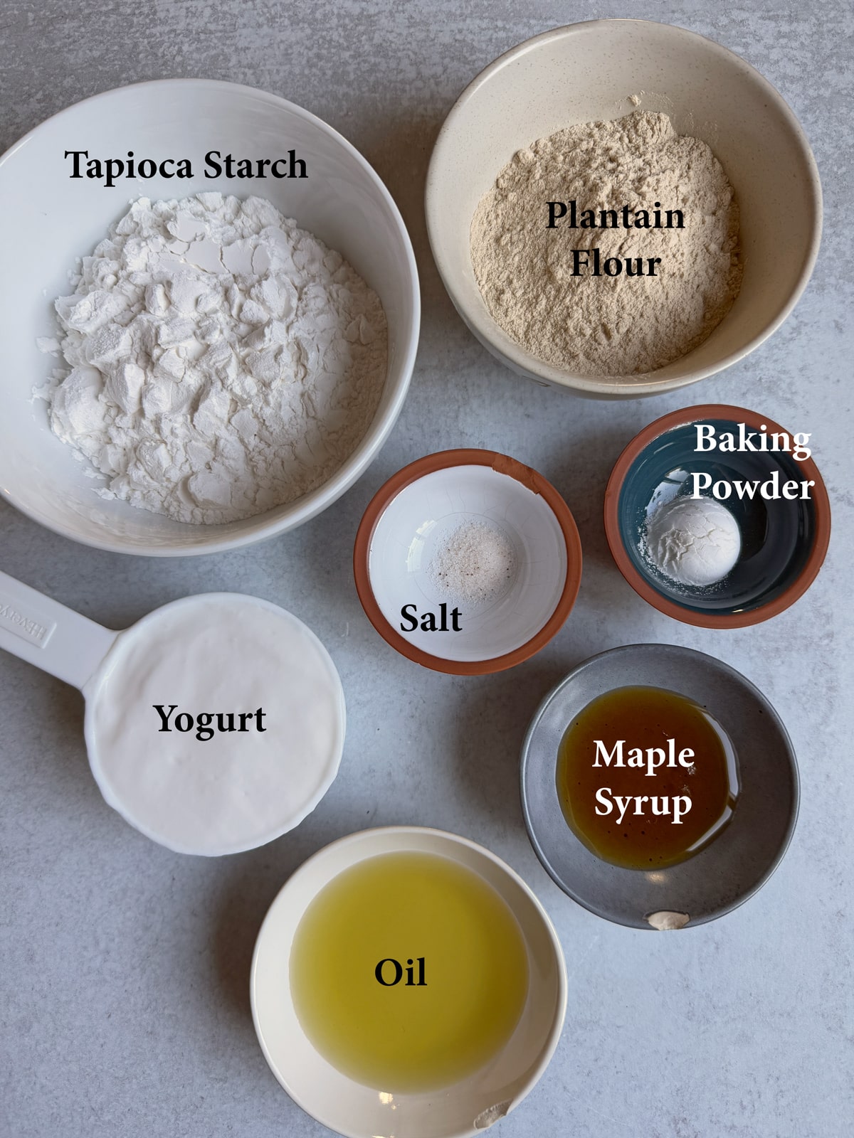 Ingredients in plantain rolls.