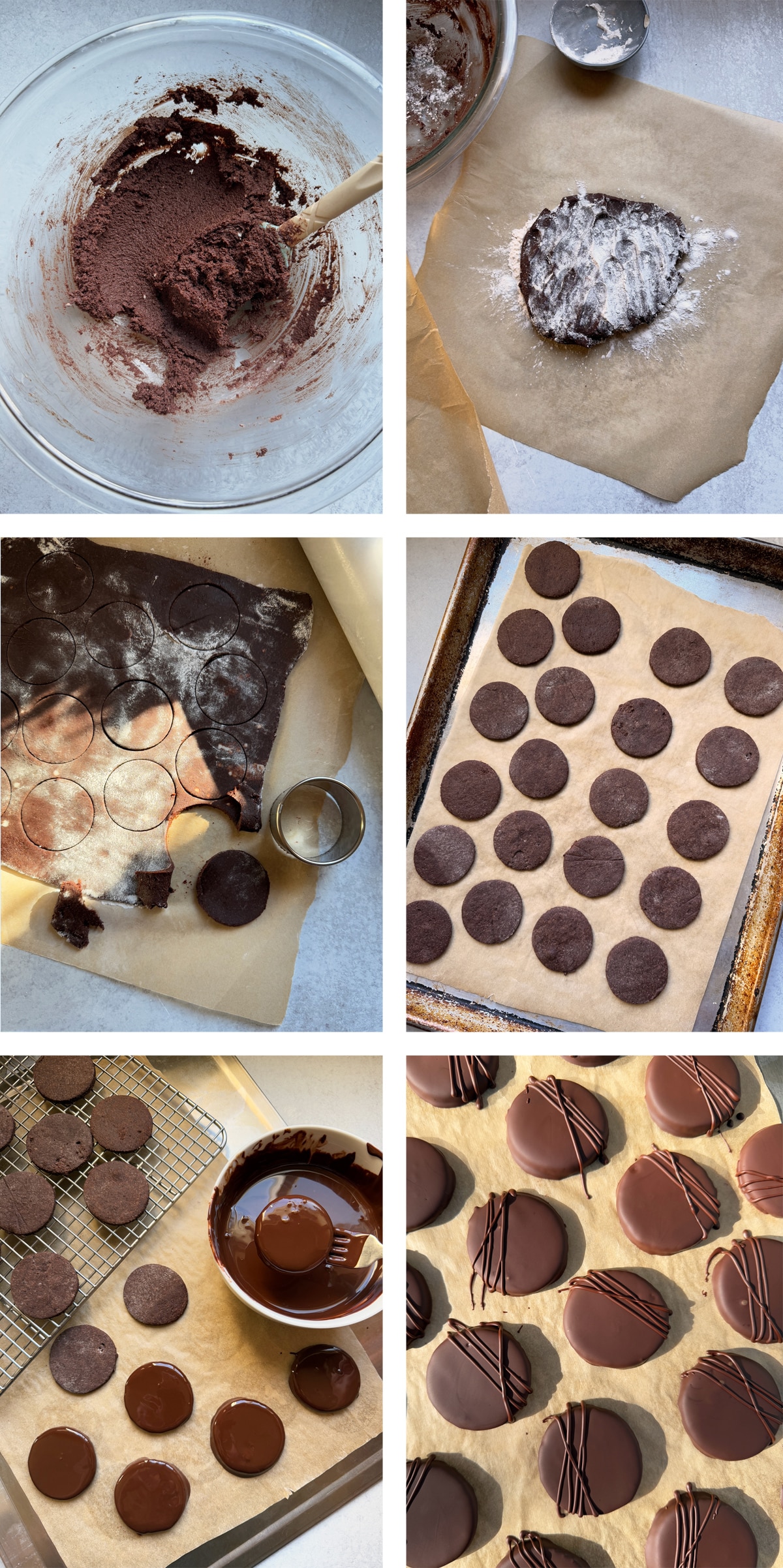 Making the cookies.