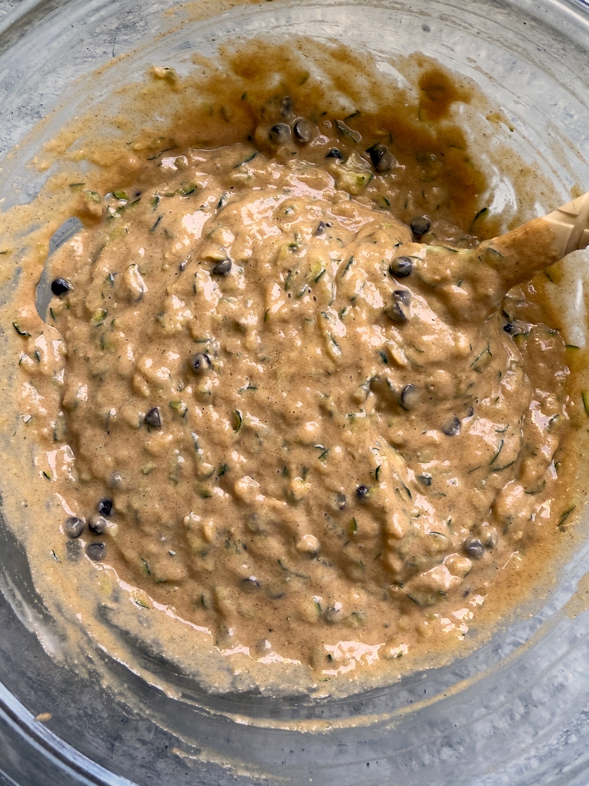 Batter in mixing bowl.