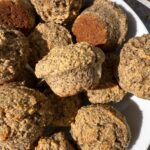 Plate of mini muffins.
