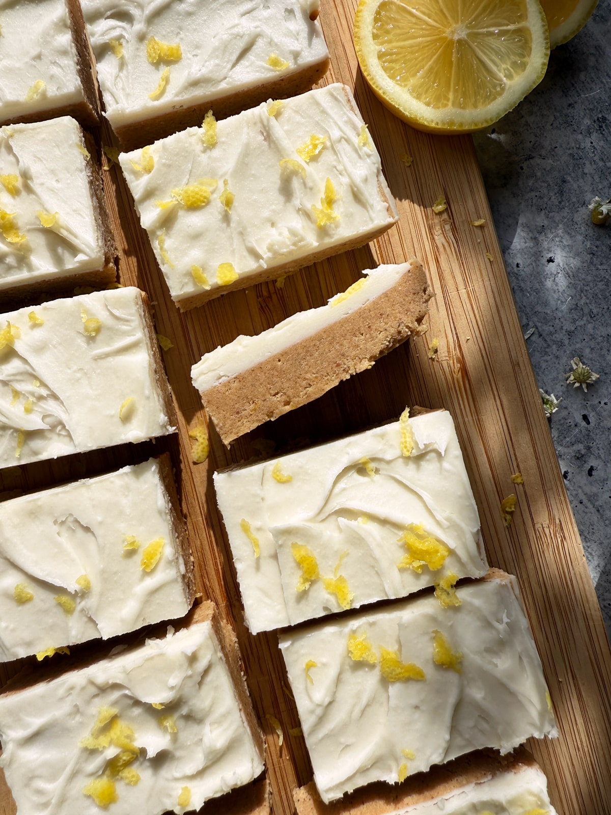 Paleo lemon cookie bars.