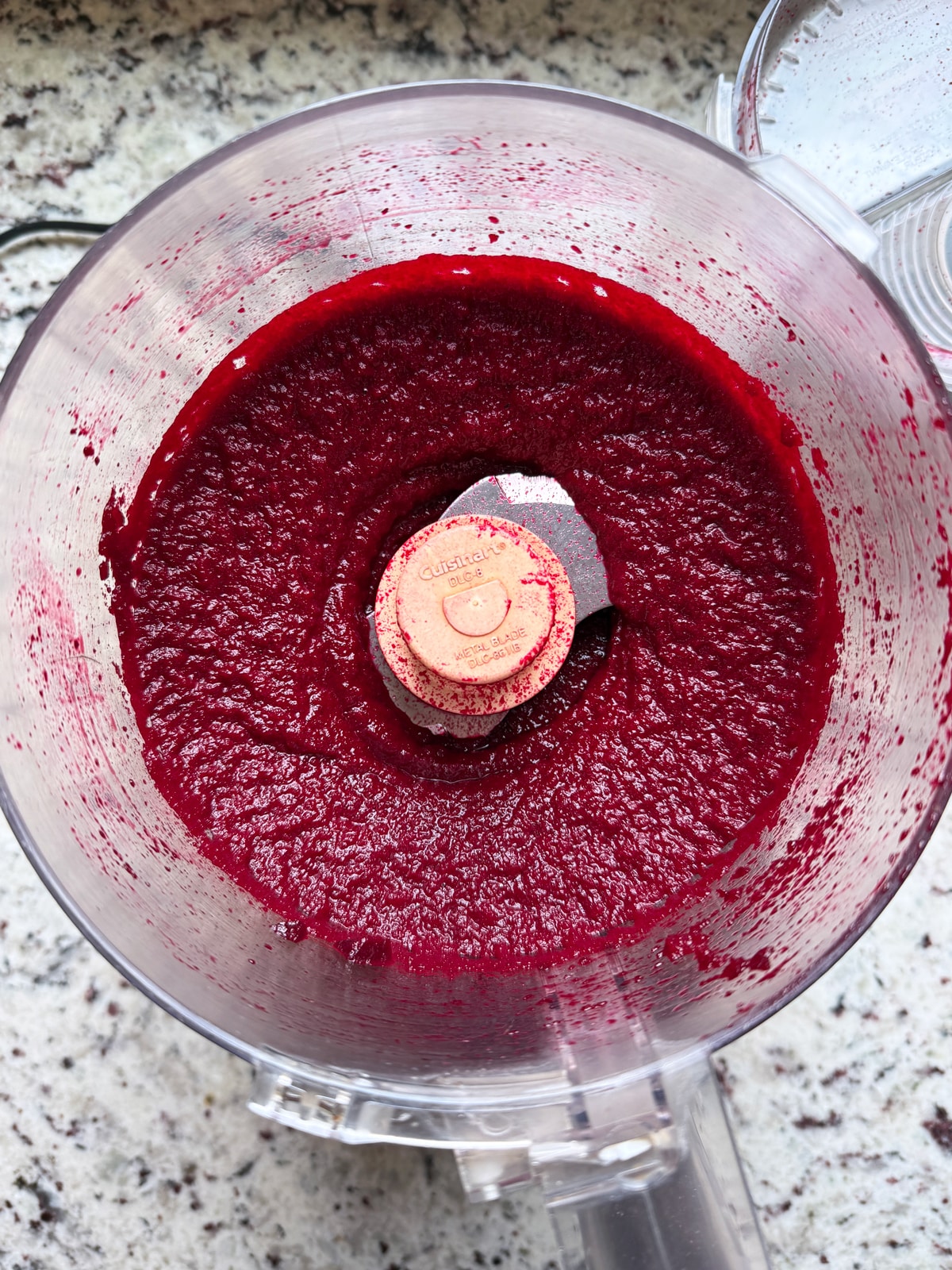 Blended steamed beets.