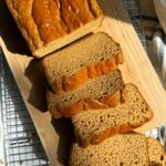 Sliced sweet potato bread.
