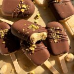Health pistachio ice cream bars.