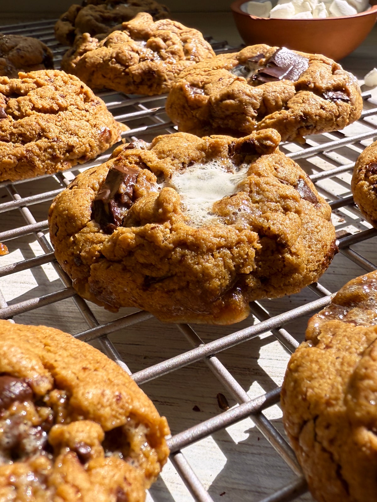 Side view of cookie.