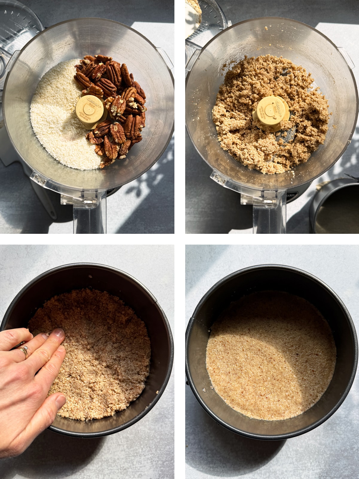 Making the crust.