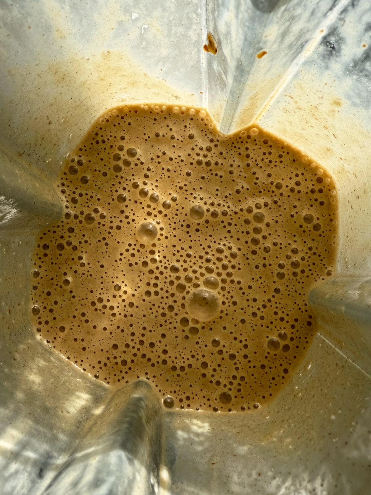 Blended ice cream ingredients.