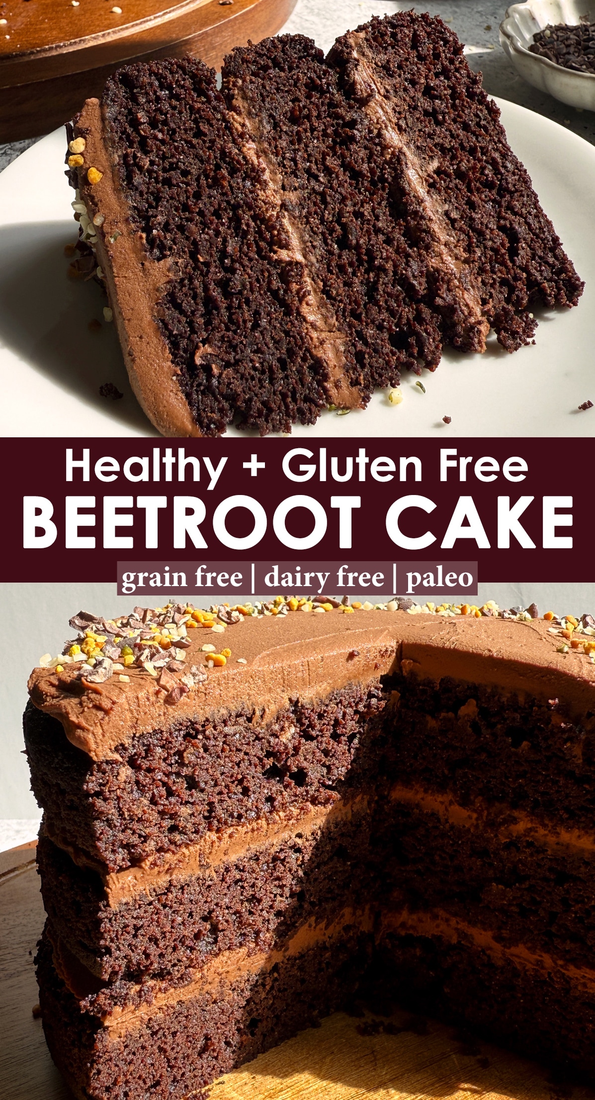 Pinterest image for Beetroot Cake.