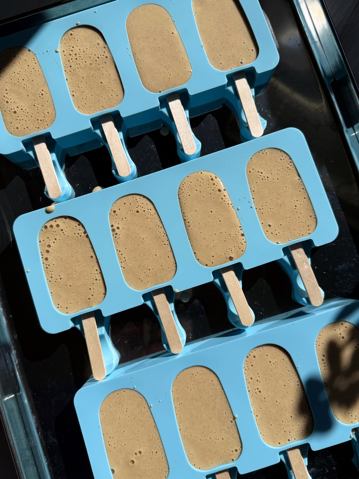 Ice cream in popsicle molds