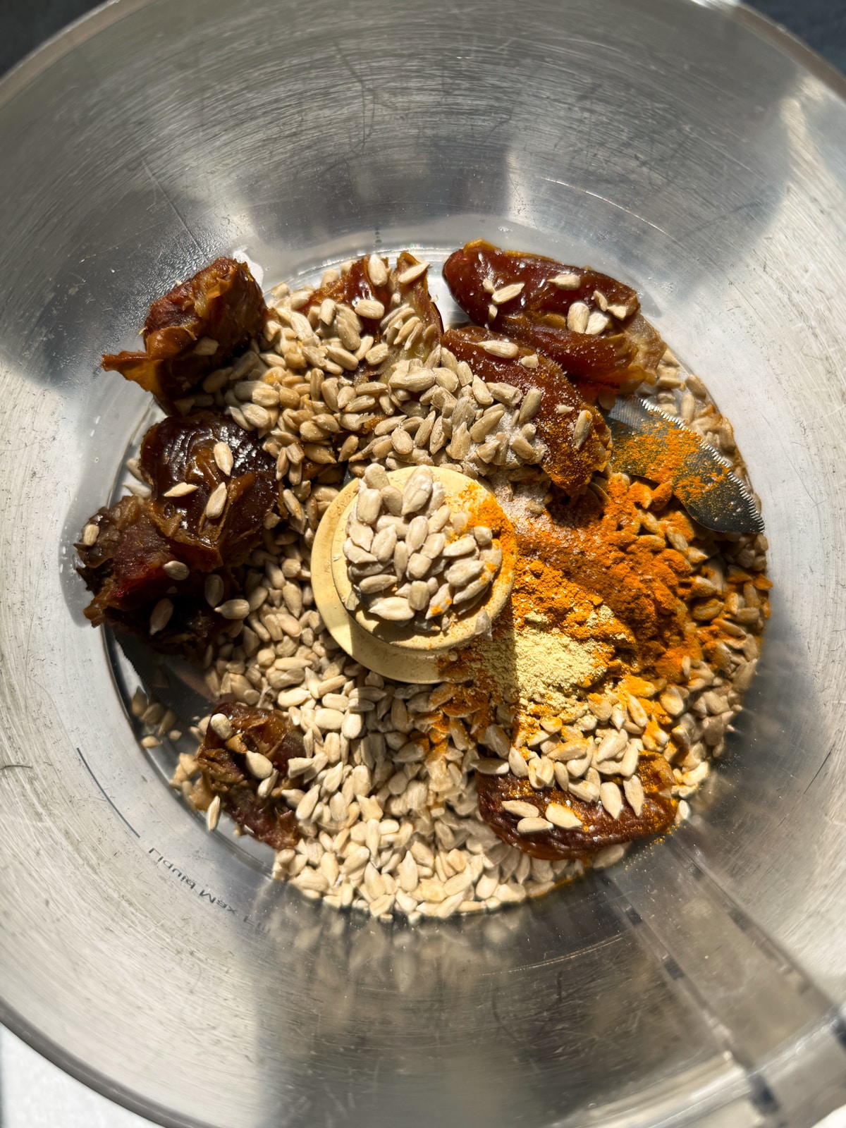 Filling ingredients placed in food processor.