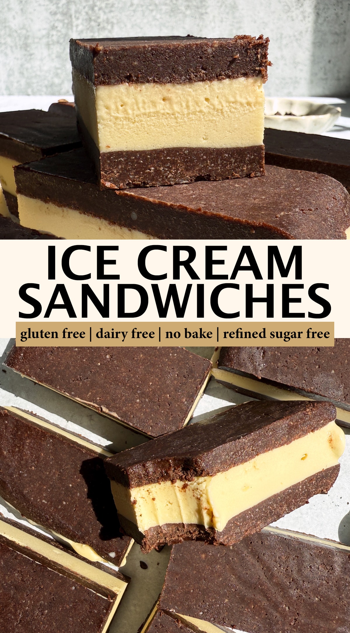 Pinterest image for ice cream sandwiches.
