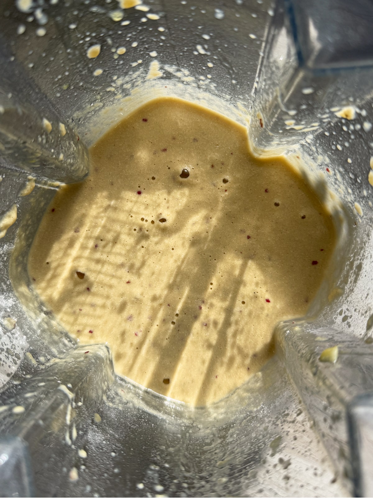 Batter in blender.