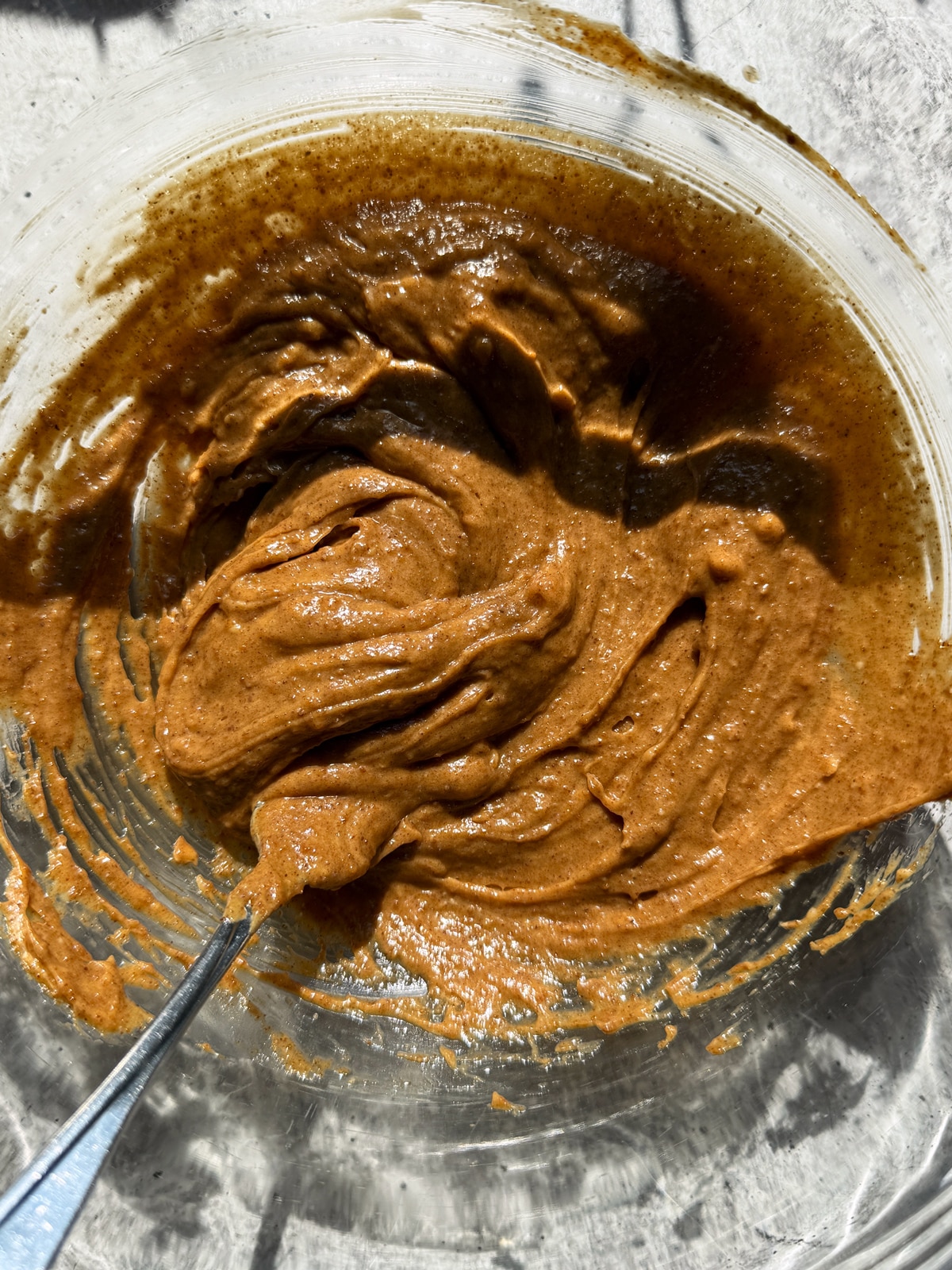 Combined wet cookie ingredients.