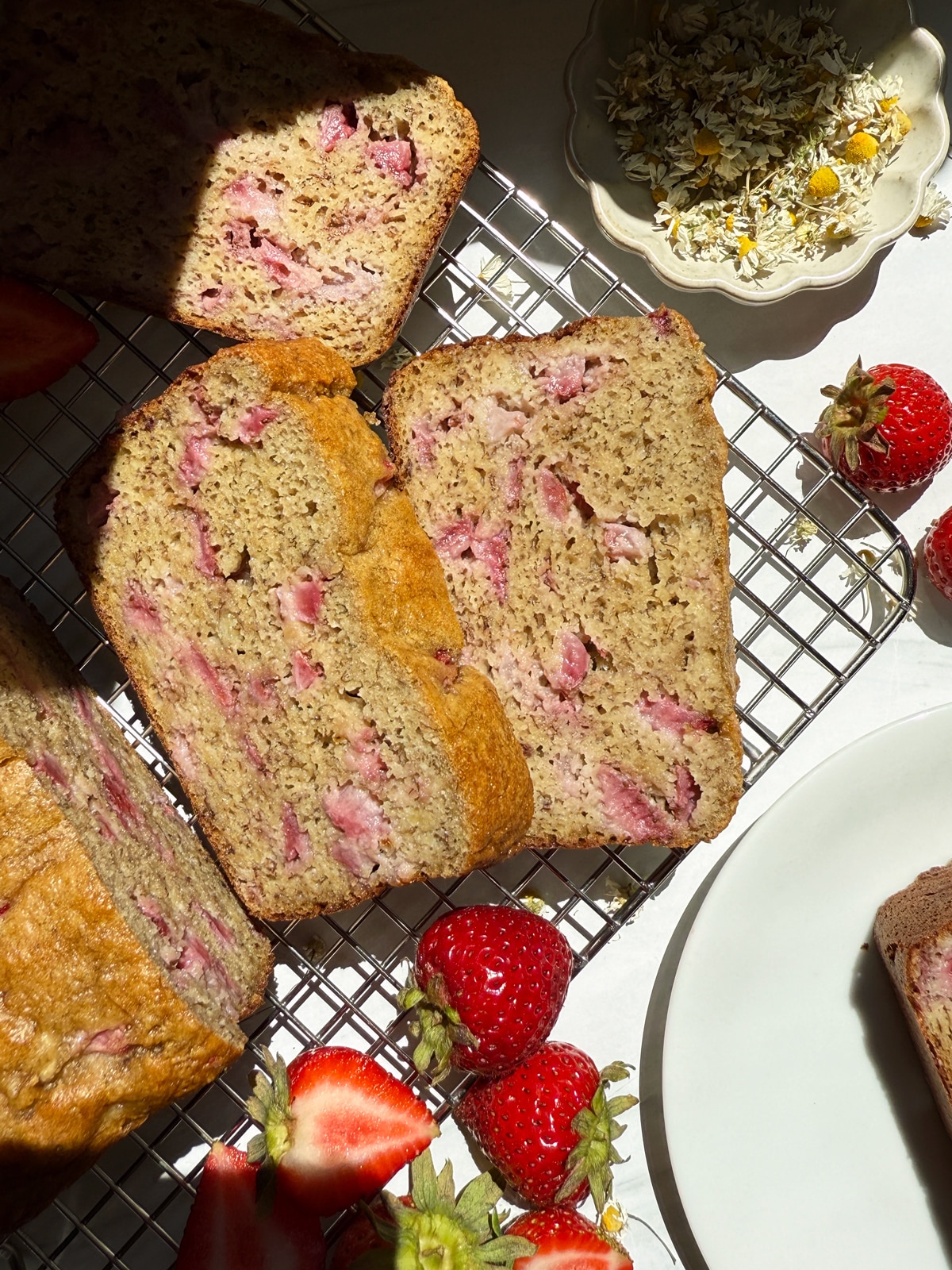 Paleo strawberry banana bread.