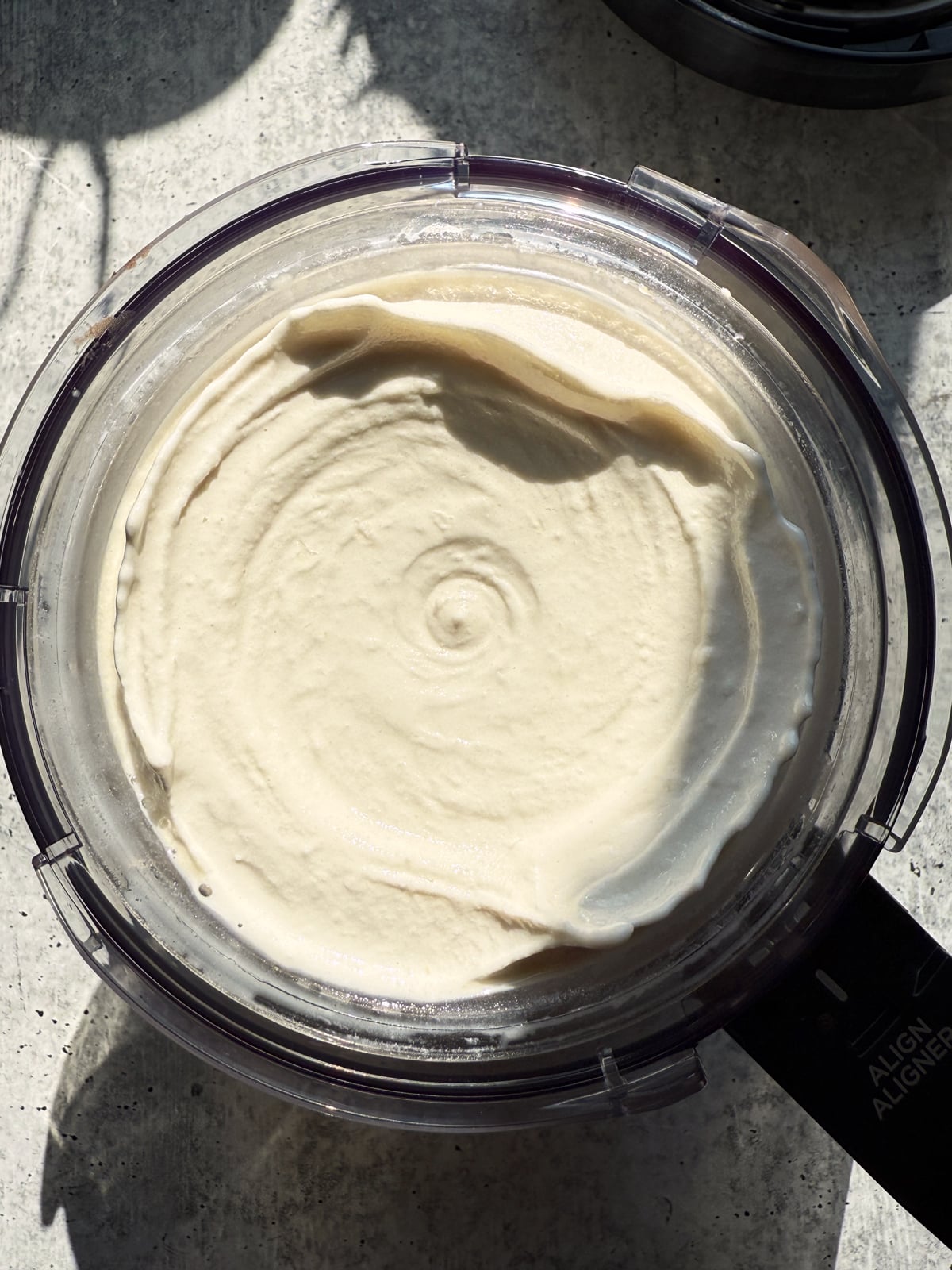 Freshly blended ice cream.