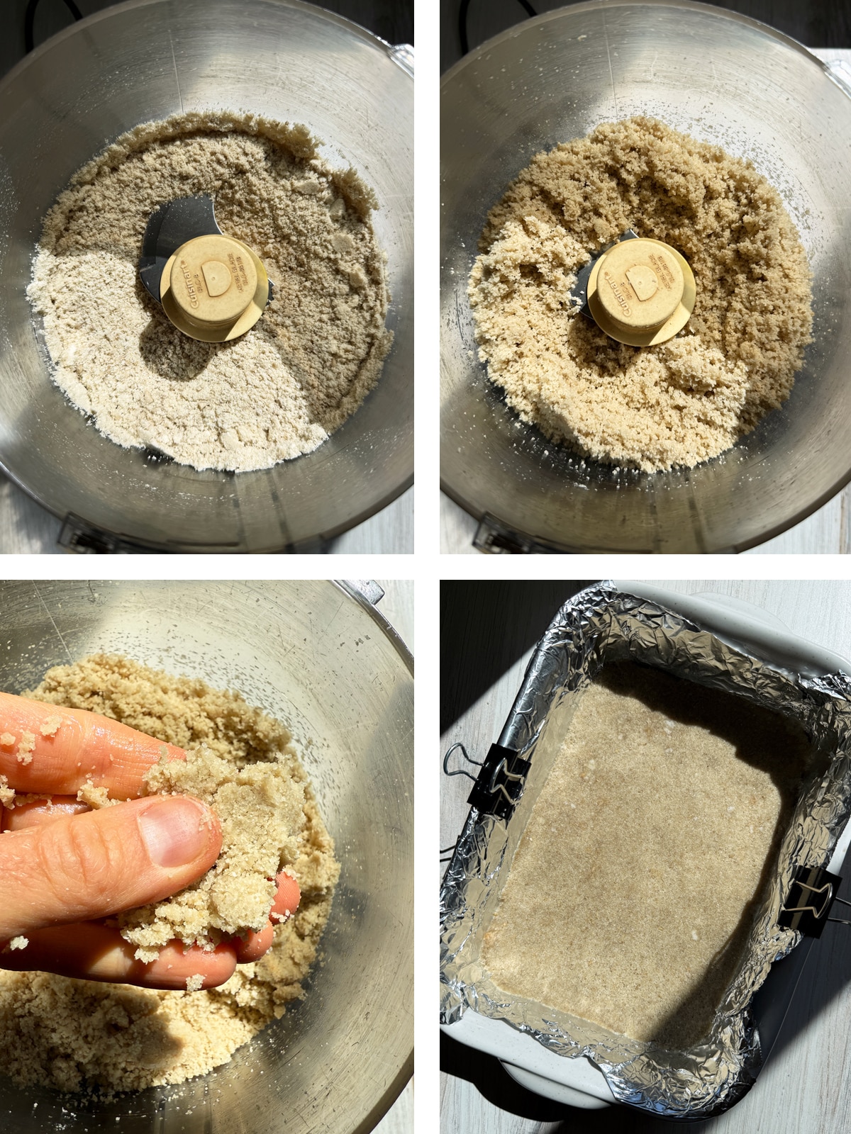 How to make the crust for the bars.