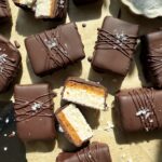 Homemade coconut caramel bars.