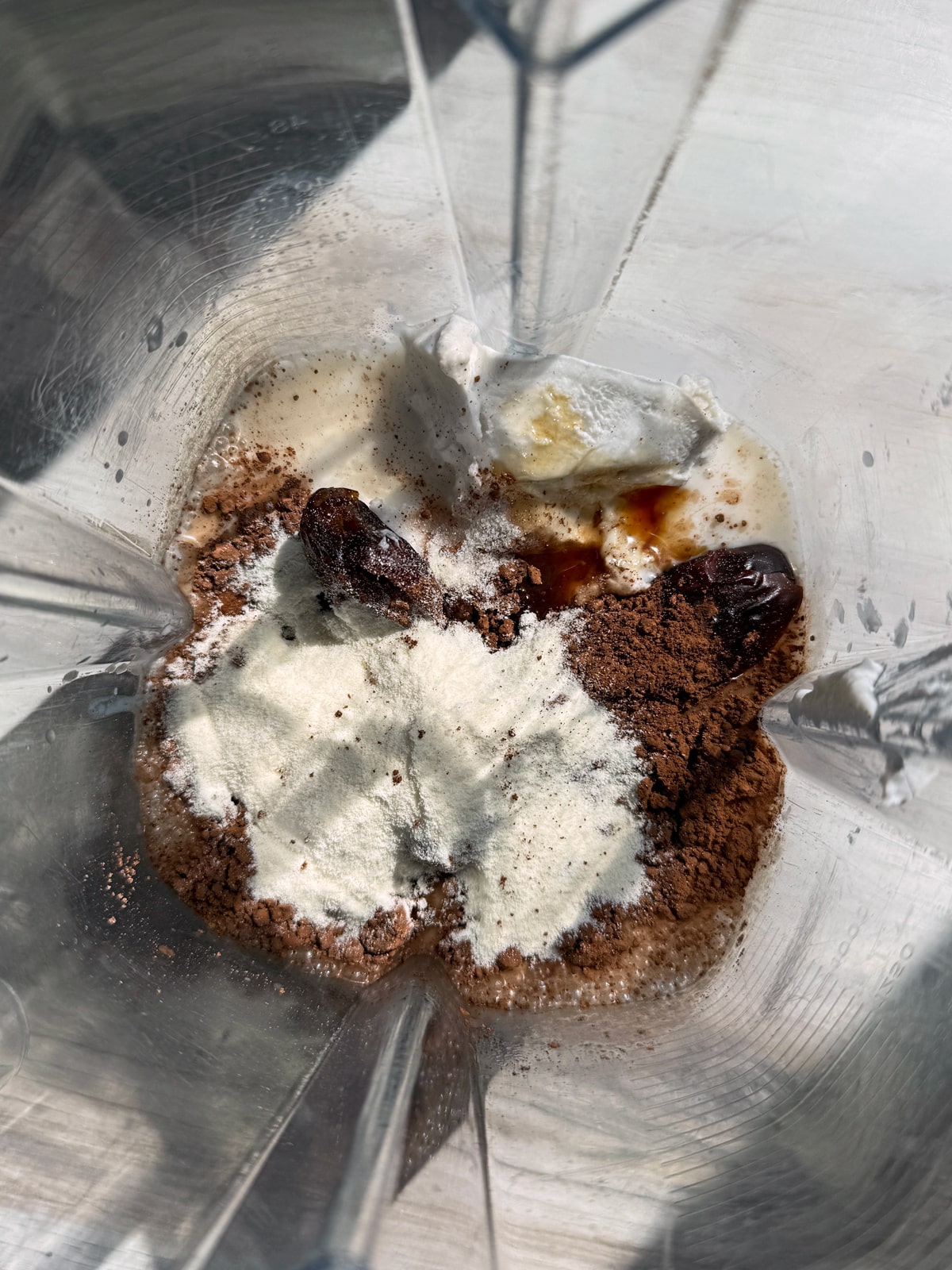 Ingredients in blender.