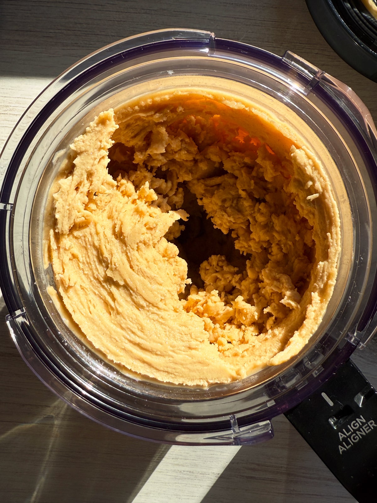 Ice cream after re-spin.