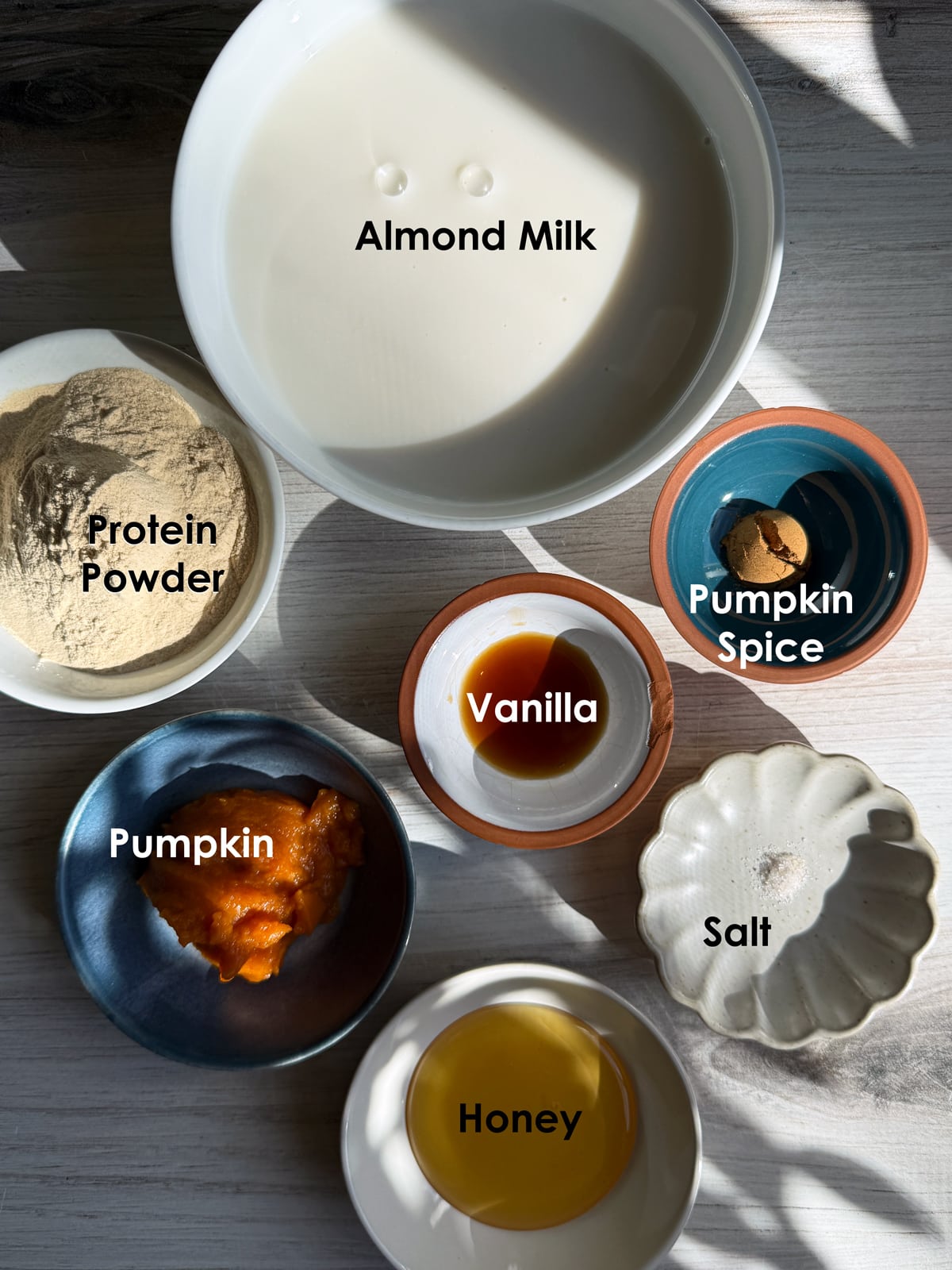 Ingredients needed to make pumpkin protein ice cream in the ninja creami.