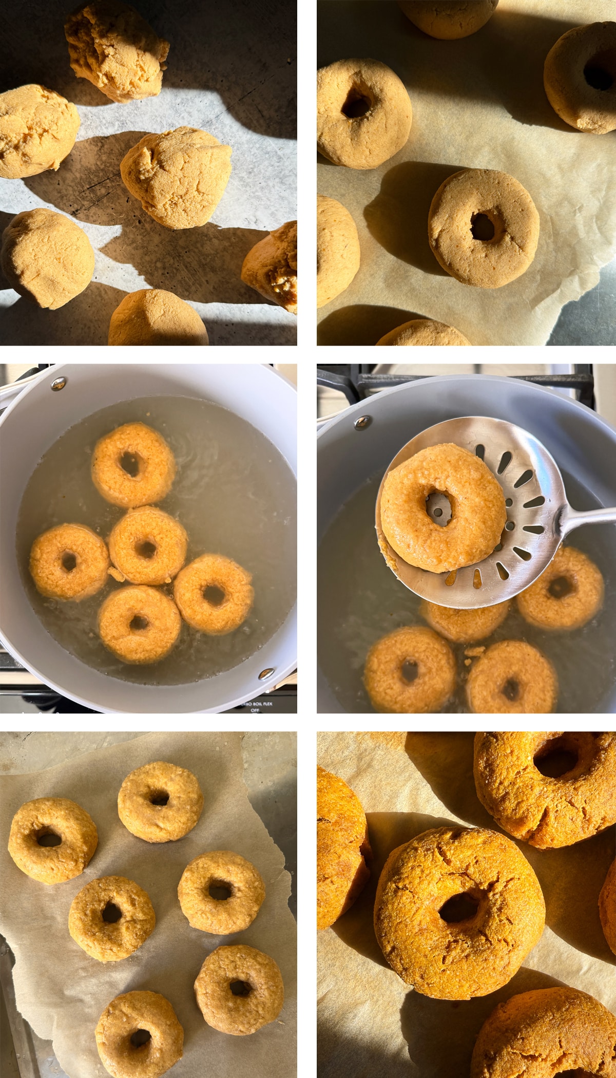 How to shape, boil and bake the bagels.
