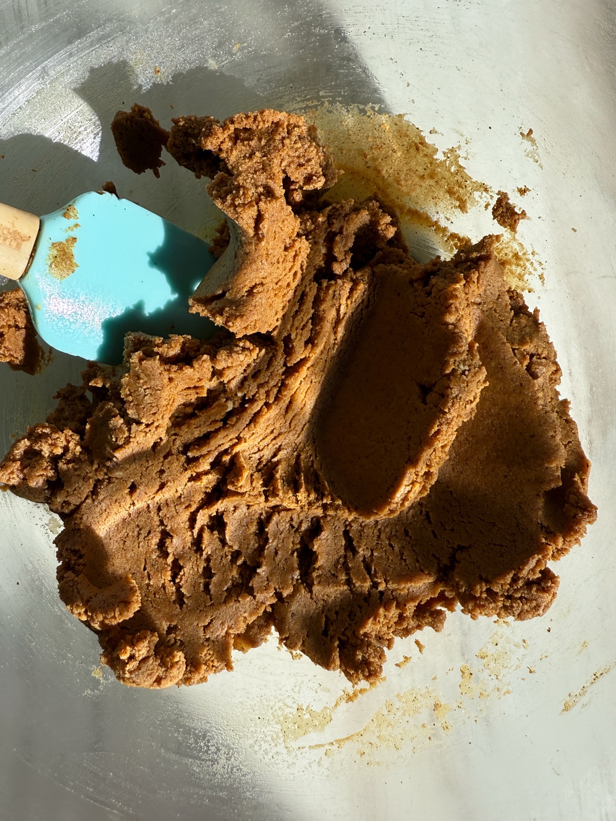 Dough for the gingerbread bars.