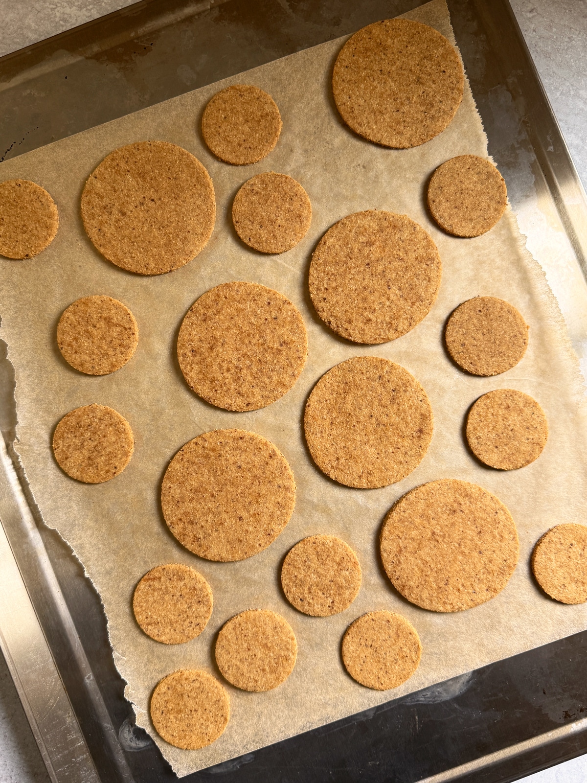 Baked coconut flour sugar cookies.
