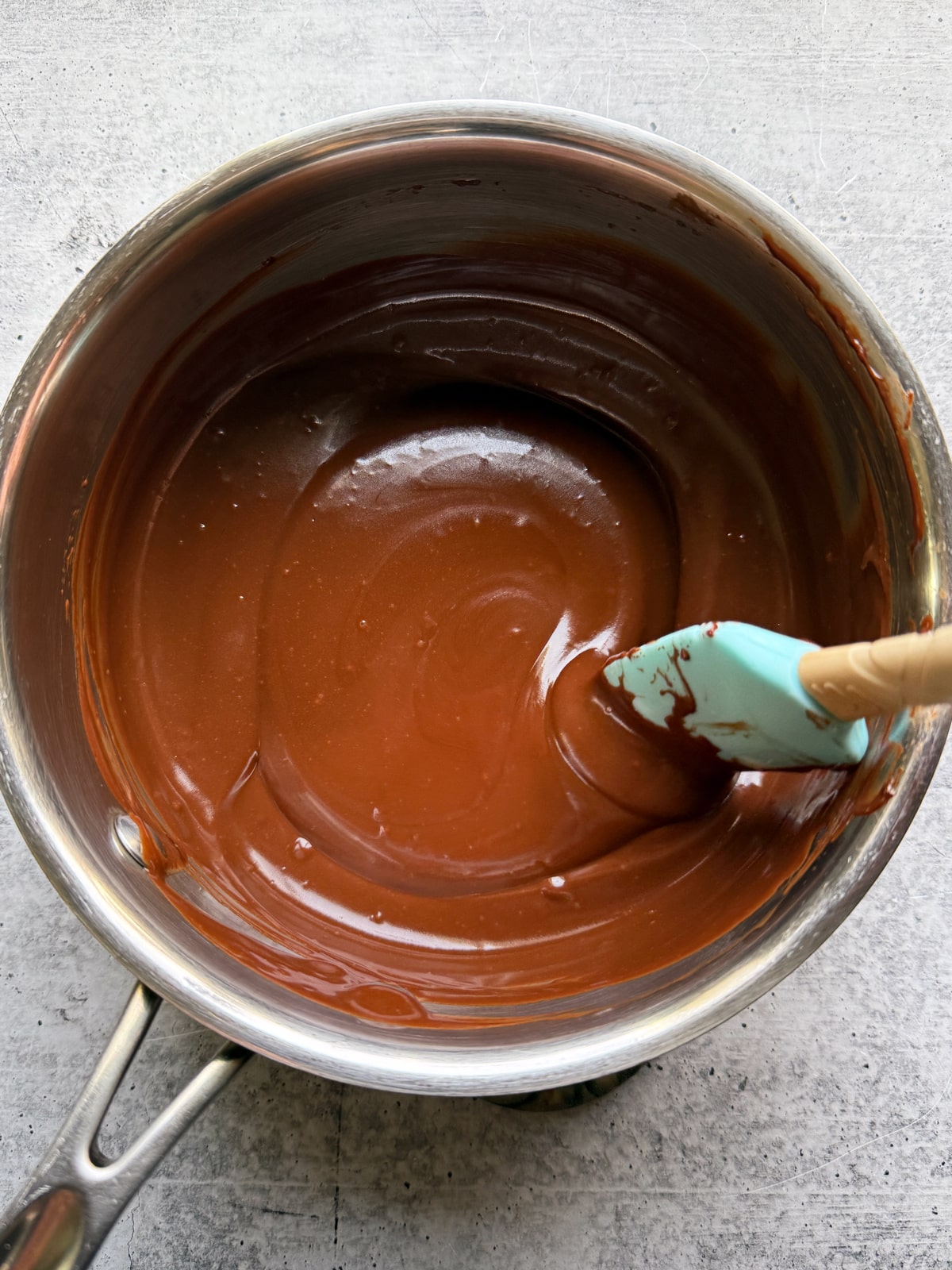 Mixing together the filling.